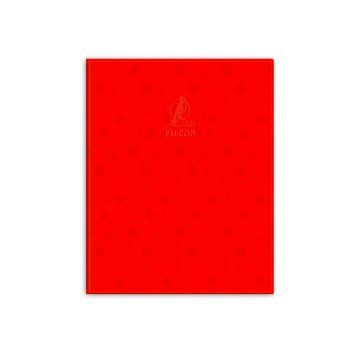 Single Line Book 9x7" Transparent Red 100/S PVC Falcon