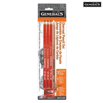 General's Charcoal Pencil Set with Sharpener