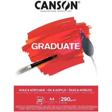Canson Graduate Oil And Acrylic 290gsm A4 Paper - 400110380