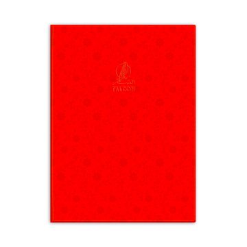 Single Line Book A4 Transparent Red 60/S PCV Falcon