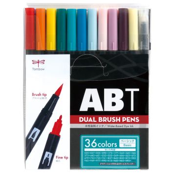 Tombow Dual Brush Pen - Set of 36 Basic - 7891