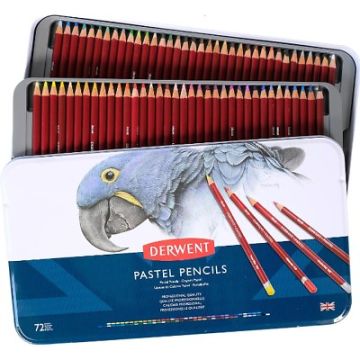Derwent Pastel Pencils, 4mm Core, Metal Tin, 72