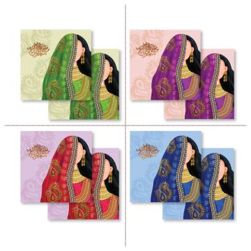 Al Fakhama Set of 8 Eid Greeting Envelope - Mini Girls Design 2023