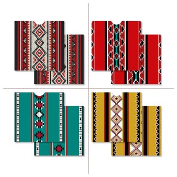 Al Fakhama Set of 8 Eid Greeting Envelope - Mini Naksha Design 2023