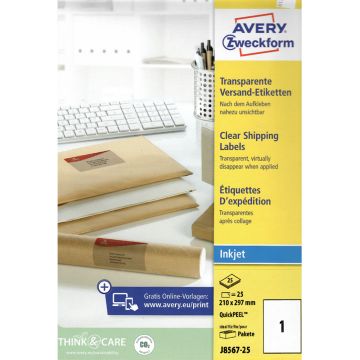 Transparent Clear Label Inkjet Laser Paper A4 25/S