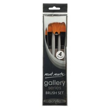 Mont Marte Gallery Series Brush Set Acrylic 4pc - 13
