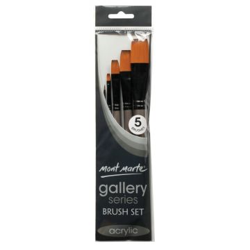 Mont Marte Gallery Series Brush Set Acrylic 5pc - 16