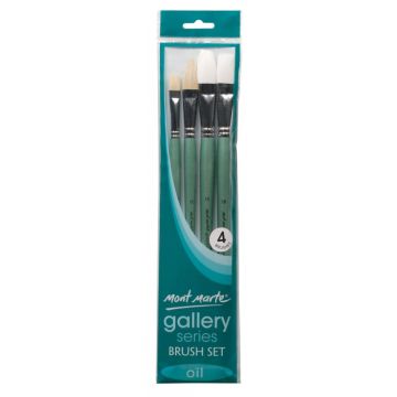 Mont Marte Gallery Series Brush Set Oils 4pc - 22