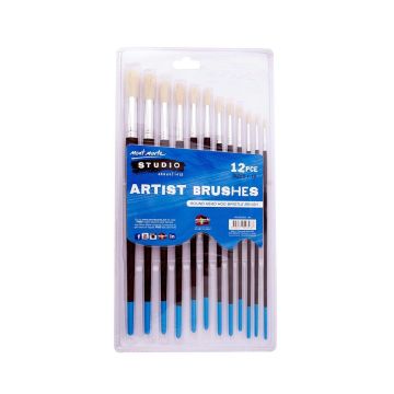 Mont Marte Studio Artist Brushes 12pc Round 1-12