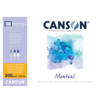 Canson Montval Pads Cold Pressed Blocks 10.5 x 15 cm - 300g