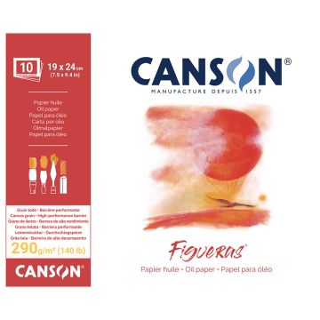 Canson Figueras Oil & Acrylic 290gsm paper block - 19 x 24 cm
