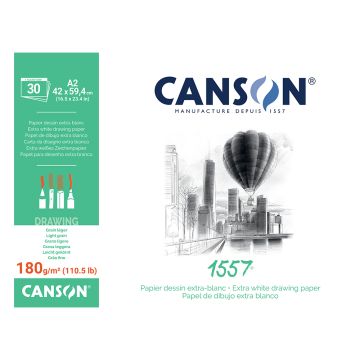 Canson 1557 Extra White 180gsm A2 Sketch Paper - 204127416