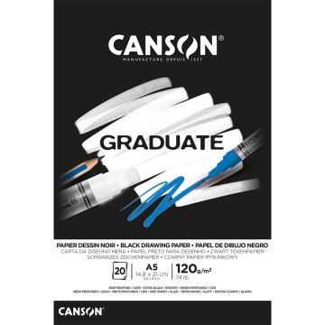 Canson Graduate Black Drawing Pad A5 - 400110385
