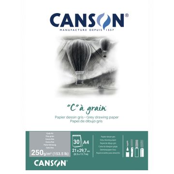 Canson "C Ã  Grain A4 250g Mottled Grey Drawing - 400110398
