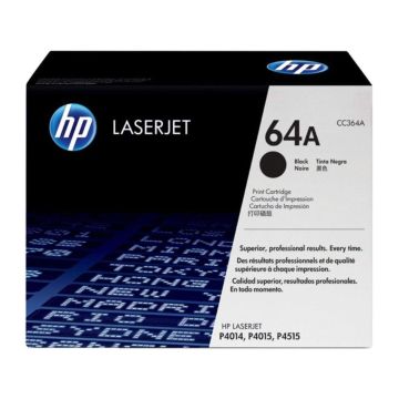 HP 64A Black Toner Cartridge, Standard CC364A