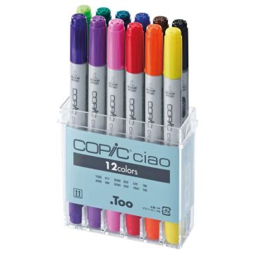 Copic Ciao Markers 12pc Set-Basic 8249