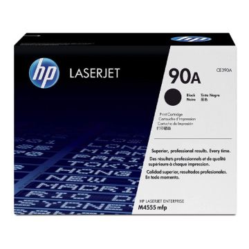 HP 90A Black Toner Cartridge, Standard CE390A