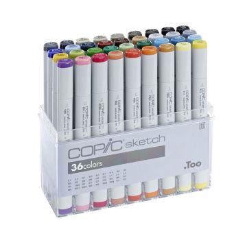 Copic Sketch Marker Set, 36 Color Basic 3732