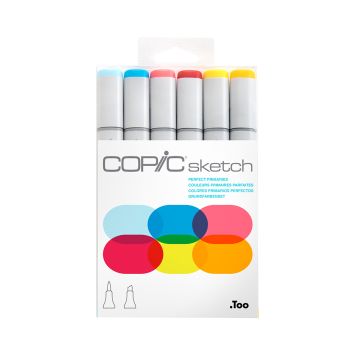 Copic Sketch Marker Set, 6-Colors, Perfect Primaries 2679