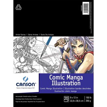 Canson Artist Series Comic Manga Illustration Pad, 9" x 12"