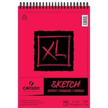 Canson XL Series Top Spira; Sketch Pad 9" x 11" - 100510939