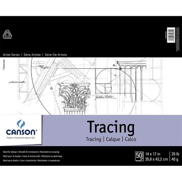 Canson Foundation Series Tracing Pad, 14â€ x 17â€ - 100510962