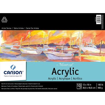 Canson Artist Series Montval Acrylic Pad 12 x 16 Inch - 100511036