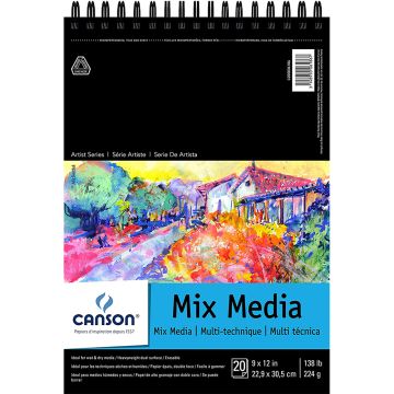 Canson Artist Series Mix Media Pad 9" x 11" - 200006186