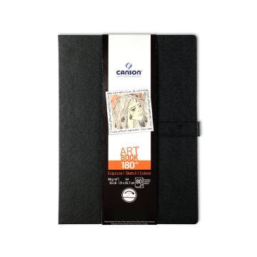 Canson 180 Degree Art Book Paper Pad, Hardbound, 8.3 x 11.7"