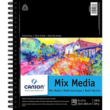 Canson Artist Series Mix Media Pad, 9" x 11" - 400059774