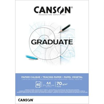 Canson Graduate Tracing Pad of 50 Sheets - A4 72 g - 31250P020