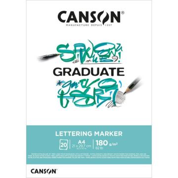 Canson Lettering Marker Pad Glued A3 180G - 31250P027