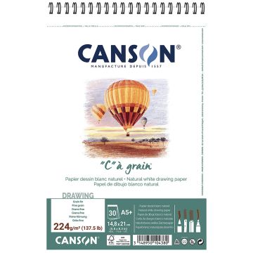 Canson C A Grain 224gsm A5 Spiral - 40060627