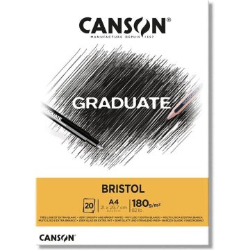 Canson Graduate Bristol 180gsm A4 Paper, Very Smooth - 400110383
