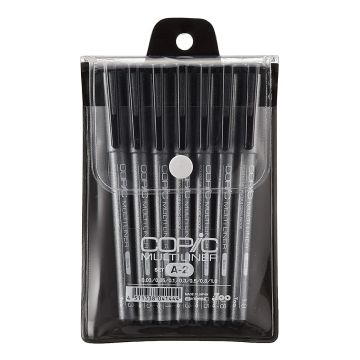 Copic Multiliner,7-Pen Black Set