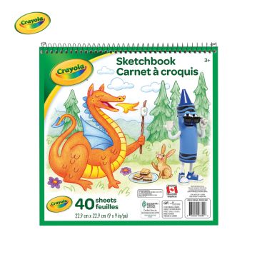 Crayola Heavy Weight Sketchbook, 9 X 9 In, 40 Sheets, White