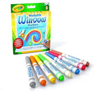 Crayola Set of 8 Washable Window Markers