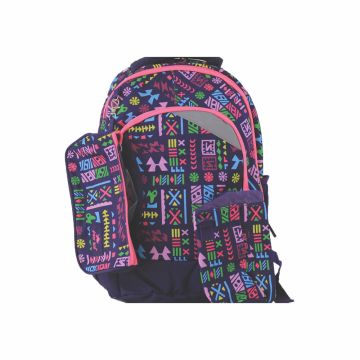 School Backpack 16.5" Mixed Style C - Glossy Bird