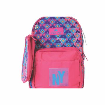 School Backpack 16" Mixed Style A - Glossy Bird