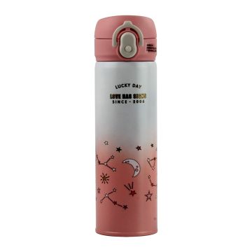 Water Bottle Happy Planet - Pink 500 ML