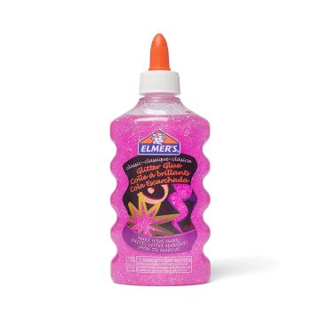 Elmer's Glitter Glue, Pink, Washable & Child Friendly, 177ml - 2499