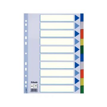Divider 1-10PT Colour Esselte Manila