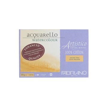 Artistico Watercolor Pad Extra white Cold pressed 300gsm | 18x26cm | 19311826 Fabriano