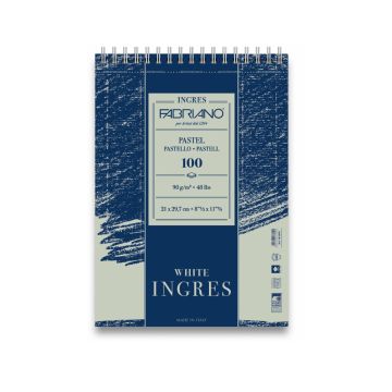 Pastel pad Ingres White 90gsm | 21x29.7 cm | 19212970 Fabriano