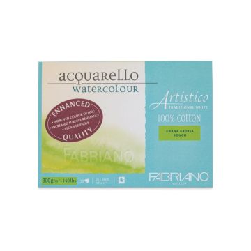 Artistico Watercolor Pad Traditional white Rough 300gsm | 26x36cm | 19022636 Fabriano