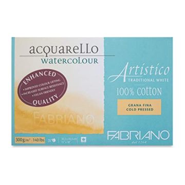 Artistico Watercolor Pad Traditional White Rough 300gsm | 30.5x45.5cm | 19023045 Fabriano
