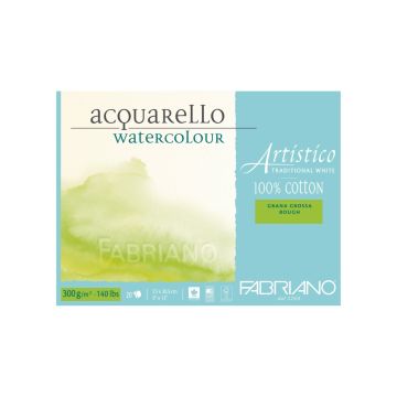 Artistico Watercolor Pad Traditional White Rough 300gsm | 23x30.5cm | 19022330 Fabriano