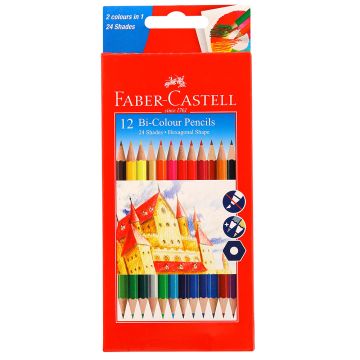 Faber Castell Bi Colour Pencils - Pack Of 12