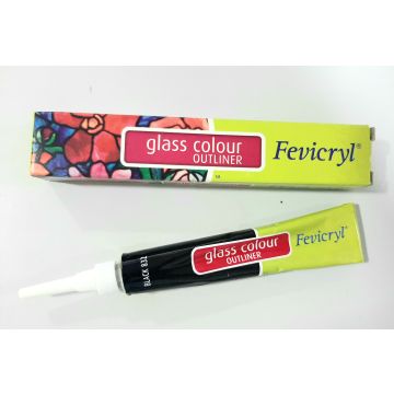 Glass Outliner Black 15ml - Fevicryl