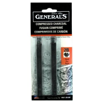 Generals Compressed Charcoal Sticks 2B